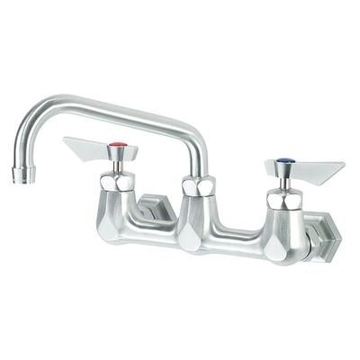 Krowne DX-806 Wall Mount Faucet w/ 6" Swing Spout - 8" Centers, Stainless Steel