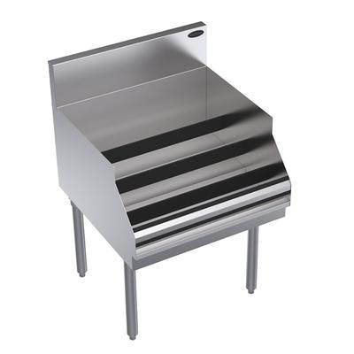 Krowne KR24-24RD Raised Liquor Display Unit - 6 1/2" Back Splash, 24" x 24", Silver