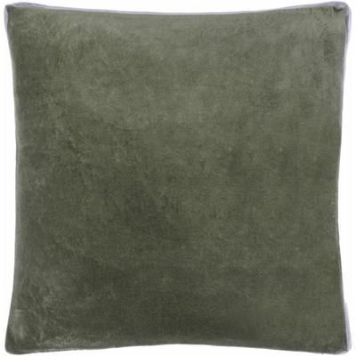 Tamir 18" Square Modern Cotton Lunar Green/Medium Gray/Taupe/Slate Blue/Gray Throw Pillow - Boutique Rugs