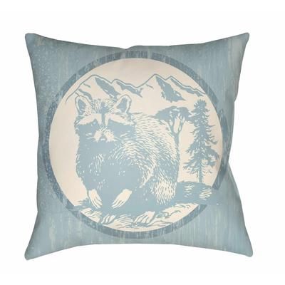 Taiki 20" Square Cottage Sky Blue/Beige/Pearl/Medium Gray/Metallic Silver/Slate Blue/Light Silver Outdoor Throw Pillow - Boutique Rugs