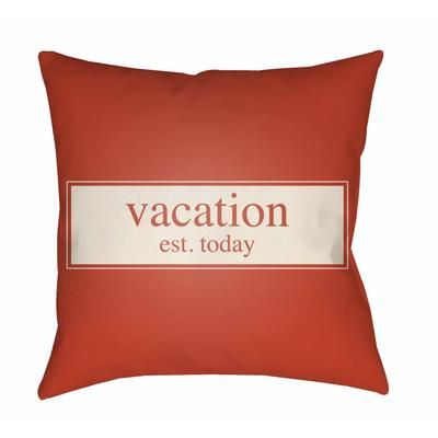 Rumba 20" Square Modern Pearl/Dark Brown/Dark Coral Outdoor Throw Pillow - Boutique Rugs
