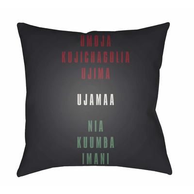 Ronna 18" Square Modern Onyx/Light Silver/Black/Ink/Charcoal Outdoor Throw Pillow - Boutique Rugs