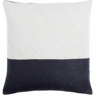 Sania 20" Square Modern Off White/Onyx Throw Pillow - Boutique Rugs