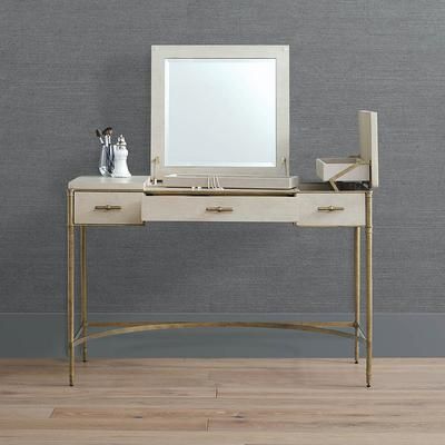 Angelina Small Ultimate Vanity - Antiqued Textured Brass - Frontgate