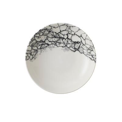 Churchill KAQBEVB91 40 oz Round Studio Prints Kintsugi Accents Coupe Bowl - Ceramic, Quartz Black