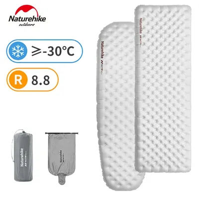 Naturehike R8.8 Camping Mat Inflatable Air Mattress Ultralight Sleeping Pad for Outdoor Hiking Warm TPU -30℃ High R-value 12cm