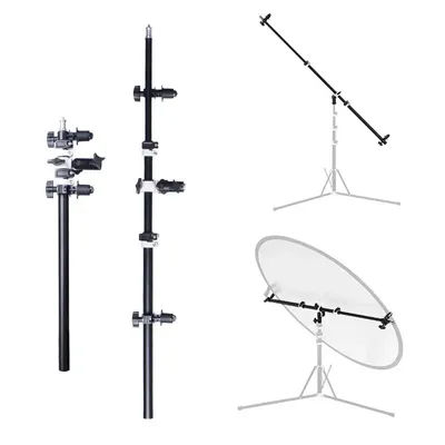 Reflector Holder Pole Telescoped Crossbar Background Support 125cm Boom Arm for Light Stand Flash
