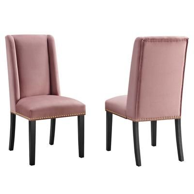 Baron Performance Velvet Dining Chairs - Set of 2 - East End Imports EEI-5012-DUS