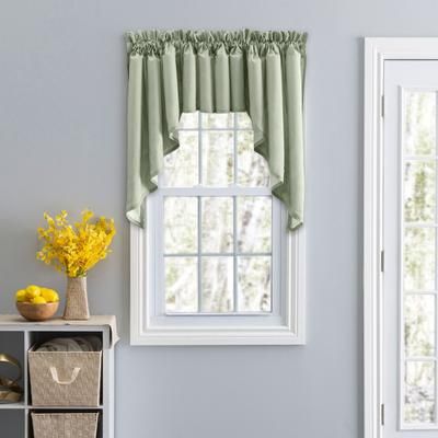 Stacey Curtain Color Lined Swag Set by Ellis Curtains in Sage (Size 126"W 63" L)