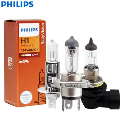 Philips-Ampoule lumineuse tout-terrain Rally Vision, H1, H3, H4, HB3, HB4, 9005, 9006, haute puissance, 100W, 70W, halogène de voiture, lumière de sauna, antibrouillard automatique, 1x
