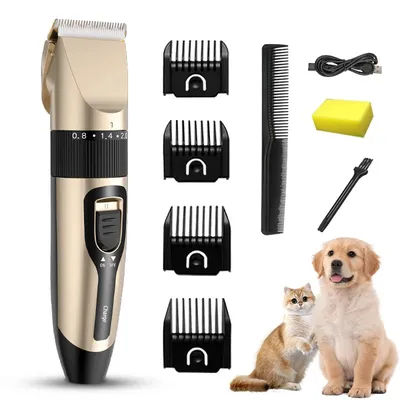 Dog Hair Clippers Electrical Pet Dog Clipper Grooming Trimmer Set For Cat Rabbit Cordless USB Rechargeable Pet Shaving Machine