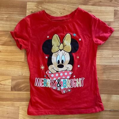 Disney Shirts & Tops | Girls Minnie Mouse Christmas Shirt | Color: Red | Size: Xsg
