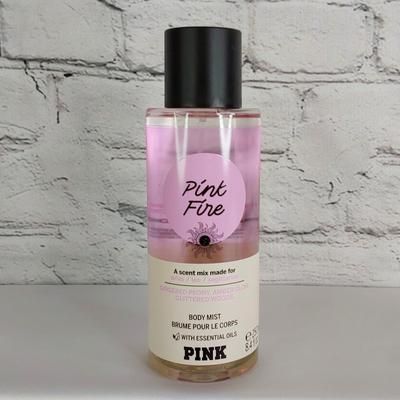 Pink Victoria's Secret Bath & Body | 'Pink Fire' Body Mist | Color: Pink/White | Size: 8.4 Fl. Oz.