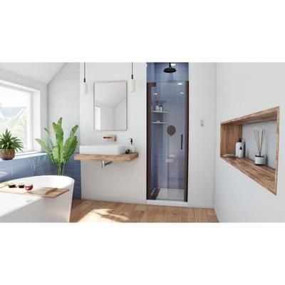 Dreamline DreamLine Elegance Plus 34 - 34 1/2 inch W x 72 inch H Frameless Pivot Shower Door in Oil Rubbed Bronze SHDR-443400-06