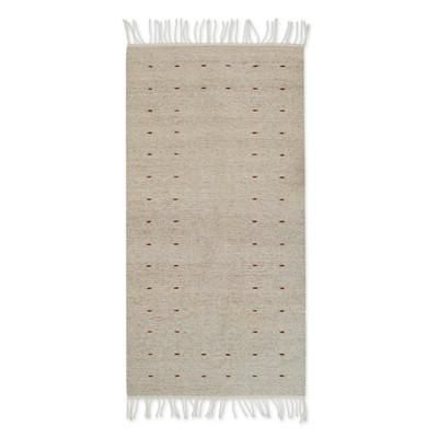 Desert Drops,'Handwoven Wool Area Rug from Mexico (2.5x5)'
