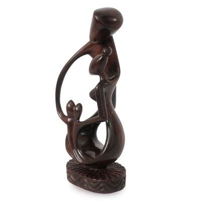 Family of Four,'Unique Wood Sculpture from Africa'