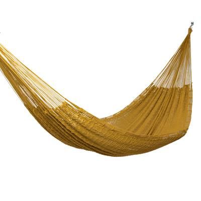 Cotton hammock, 'Maya Mustard' (double)