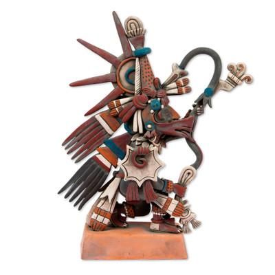 Ceramic sculpture, 'Aztec God Quetzalcoatl'