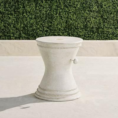 Eton Umbrella Table - Glossy White - Outdoor Furniture - Frontgate