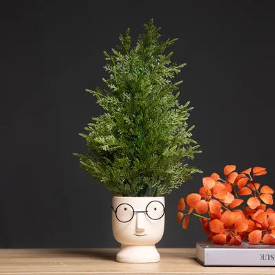 Petit Arbre de Noël Artificiel Vert Fausses Plantes de Noël de Bureau Cadeaux de Vacances