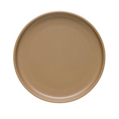 Libbey DRI-19-S 9" Round Driftstone Flat Coupe Plate - Porcelain, Sand, Sand, Brown