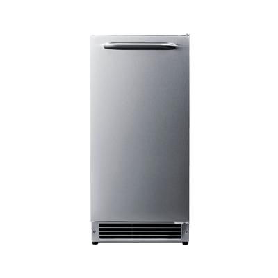 Summit BIM271OS 15"W Crescent Cube Undercounter Commercial Ice Machine - 25 lbs/day, Air Cooled, No Drain Needed, 115v, Stainless Steel