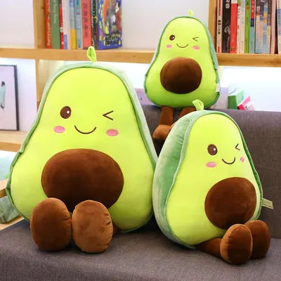 Nouveau mignon avocat en peluche poupée enfants oreiller de couchage grande poupée cadeau de vacances Kawaii créatif fruits chiffon poupée coussin