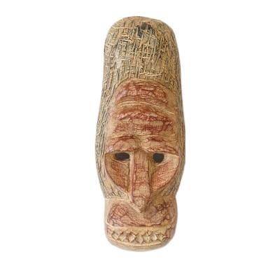 Gorilla Emblem,'Handcrafted Gorilla-Shaped African Sese Wood Mask'