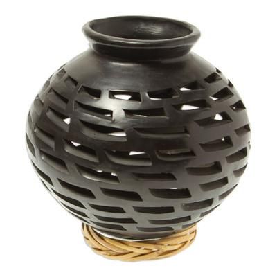 San Bartolo Pride,'Decorative Barro Negro Vase'