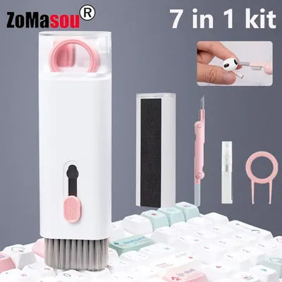 Kits de nettoyage de clavier 7 en 1, nettoyeur Airpods, stylo de nettoyage de casque, extracteur de