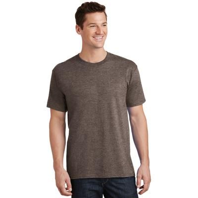 Port & Company PC54 Core Cotton Top in Heather Dark Chocolate Brown size 6XL | Blend