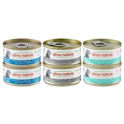 24x70g Mixed Pack with Tuna HFC Natural Cans Almo Nature Wet Cat Food