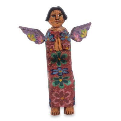 Wood statuette, 'Angel of Vitality III'