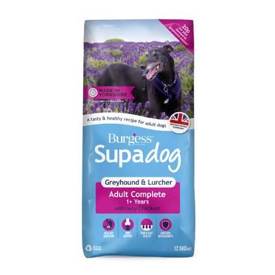 12.5kg Burgess Supadog Greyhound & Lurcher Adult Complete Dry Dog Food