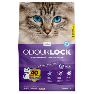 ODOURLOCK Lettiera per gatti alla lavanda - Set %: 2 x 12 kg