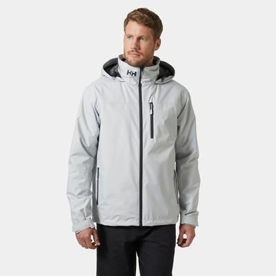 Helly Hansen Men’s Crew Hooded Midlayer Sailing Jacket 2.0 Grey 2XL