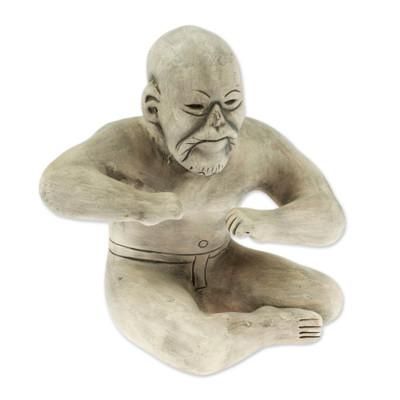 Ceramic figurine, 'Olmec Wrestler'