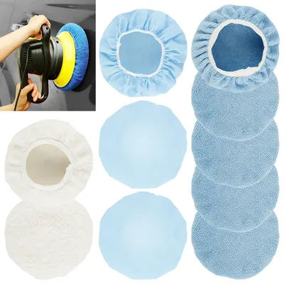 Tapis de polissage de voiture en microfibre douce de 9 à 10 pouces, couverture de polissage de capot, tampon de polissage de voiture, Gadget utile