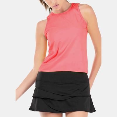 Lucky In Love Freedom Crop Tank Women's Tennis Apparel Coral Crush
