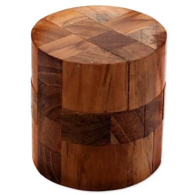 'Challenging 3-D Puzzle Artwork Handcrafted of Teak Wood'