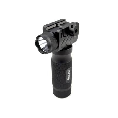 Sniper Aluminum Fixed Foregrip with Integrated 260 Lumens Tac LED Flashlight Black GPFL01