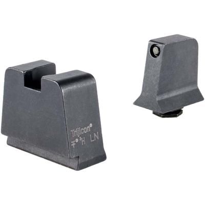 Trijicon Suppressor/Optic Height Sight Set Black Front/Metal Rear & Green Front Lamp Glock 42 43 43x 43e 48 Black 601145