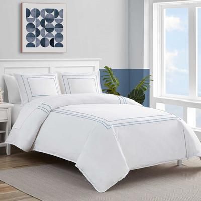 Alden Blue Full Queen Duvet Cover Set