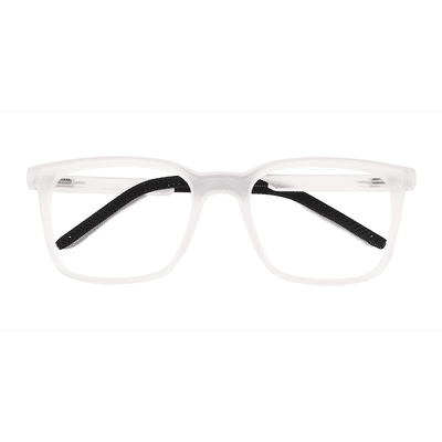 Unisex s square Matte Clear Plastic Prescription eyeglasses - Eyebuydirect s Accelerate