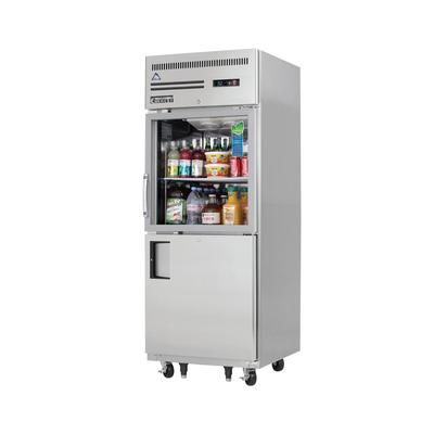 Everest Refrigeration EGSH2 29 1/4" 1 Section Reach In Refrigerator, (1) Glass Door, (1) Solid Door, Right Hinge, 115v, Silver