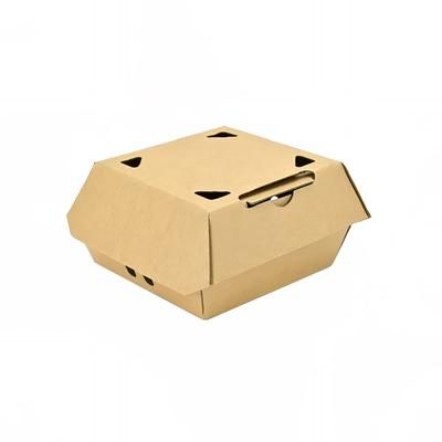 LK Packaging RF-VSNKM ReadyFresh Vented Hot Snack Container - 5 1/2" x 5" x 2 13/16", Kraft, Kraft Paperboard, Medium, Brown