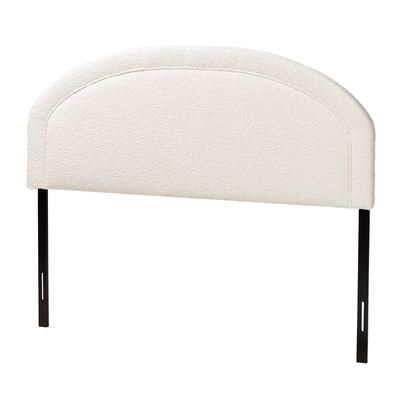 Fiana Modern Cream Boucle Fabric Queen Size Headboard by Baxton Studio in Cream