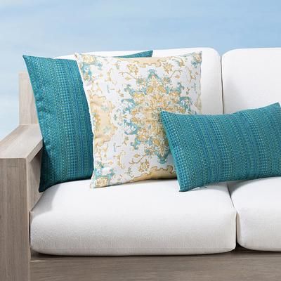 Alba Indoor/Outdoor Pillow Collection by Elaine Smith - Ashara, 20" x 20" Square Ashara - Frontgate