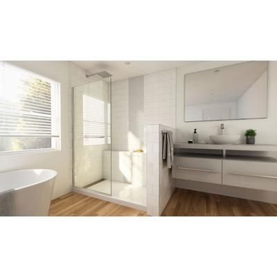 Dreamline DreamLine Linea 30 inch W x 72 inch H Frameless Clear Shower Screen in Brushed Nickel with Towel Bar SDLI30W720XTX04