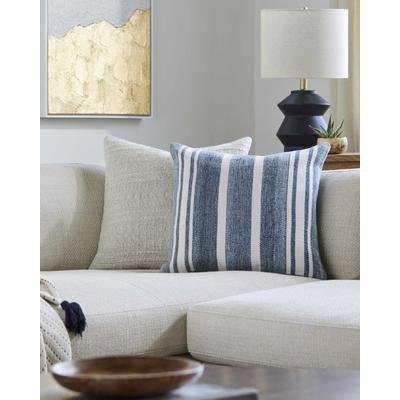 Tatau 22" Square Cottage Blue Outdoor Throw Pillow - Boutique Rugs